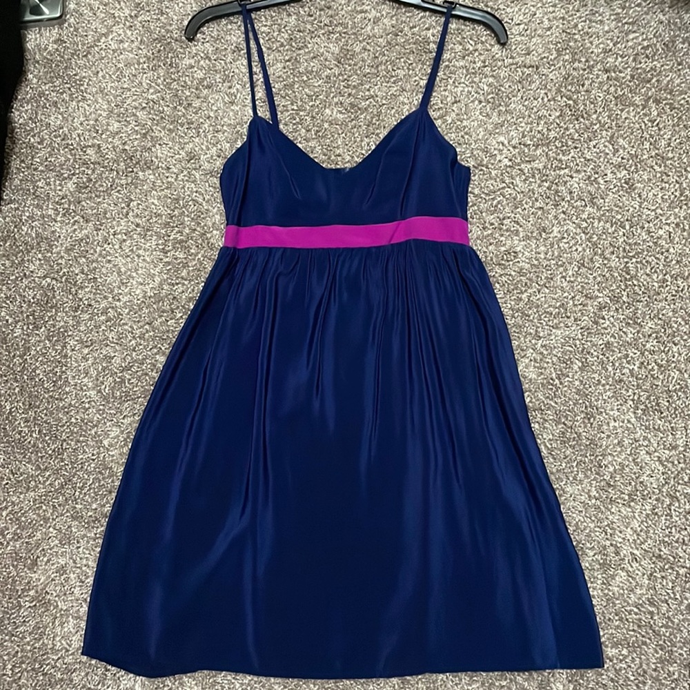 Navy silk mini dress from Amanda Uprichard size S